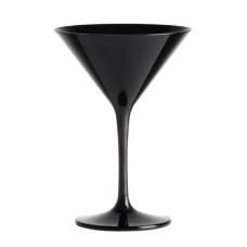 24x Martiniglas Schwarz aus Kunststoff 23cl