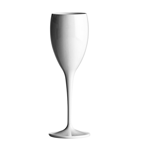 1x Sektglas aus Kunststoff Weiß Plastik Mehrweg 170 ml Ø 6 cm · 20,7 cm