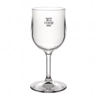 1x Weingläser 25cl mit Eiche 20cl Kunststoff Plastik PC Mehrweg Glasklar Ø 7.4 cm · 16 cm